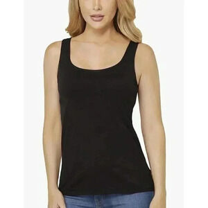 Alessandra B Women's Bra Tank Top, Wire Free, Black, L